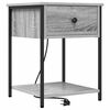vidaXL Cabinet de chevet avec tiroir 2 pcs Gris Sonoma 42 x 41 x 56 cm