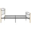 vidaXL Cadre de lit sans matelas noir m&eacute;tal 200x200 cm