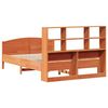 vidaXL Lit bibliothèque sans matelas cire marron 120x190cm pin massif