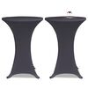 vidaXL Housse de table extensible 2 pcs 70 cm Anthracite