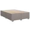 vidaXL Sommier &agrave; lattes de lit avec matelas Taupe 160x200 cm Tissu