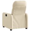 vidaXL Fauteuil inclinable &eacute;lectrique Cr&egrave;me Tissu