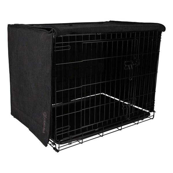 DISTRICT70 Couverture de cage pour chien Gris fonc&eacute; S