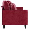 vidaXL Canap&eacute; &agrave; 3 places Rouge bordeaux 210 cm Velours