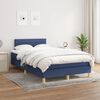 vidaXL Sommier &agrave; lattes de lit avec matelas Bleu 120x200 cm Tissu