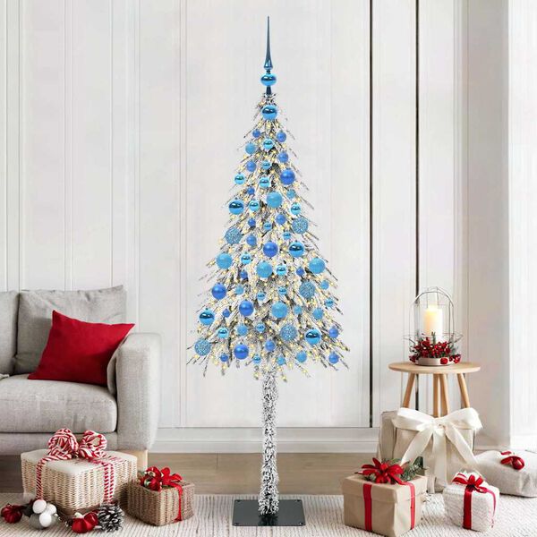 vidaXL Sapin de No&euml;l avec 300 LED Blanc 180 cm PE et Acier