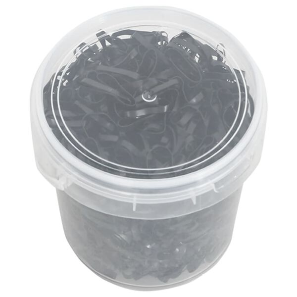 vidaXL Bandes tress&eacute;es pour chevaux 1500 pcs silicone noir
