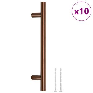 vidaXL Poign&eacute;es d'armoire 10 pcs bronze 128 mm acier inoxydable