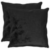 vidaXL Housse de coussin 2 pcs HEERLEN Noir 65 x 65 cm Flanelle