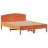 vidaXL Cadre de lit sans matelas cire marron 140x190cm bois pin massif