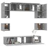 vidaXL Ensemble de meubles TV 8 pcs Sonoma gris Bois d'ing&eacute;nierie