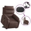 vidaXL Fauteuil inclinable de massage Marron Similicuir