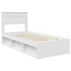 vidaXL Cadre de lit avec stockage Blanc 75 x 190 cm Bois de pin massif
