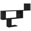 vidaXL &Eacute;tag&egrave;re murale en ch&ecirc;ne noir 100 x 15 x 70 cm bois d'ing&eacute;nierie