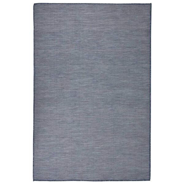 vidaXL Tapis à tissage plat d'extérieur 120x170 cm Bleu