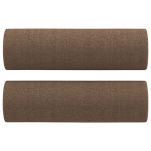 vidaXL Coussins d&eacute;coratifs lot de 2 Marron &Oslash;15x50 cm Tissu