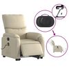vidaXL Fauteuil inclinable de massage &eacute;lectrique cr&egrave;me similicuir