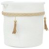 vidaXL Panier de rangement blanc &Oslash;38x36 cm coton