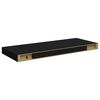 vidaXL &Eacute;tag&egrave;re murale flottante 4 pcs Noir brillant 60x23,5x3,8 cm MDF