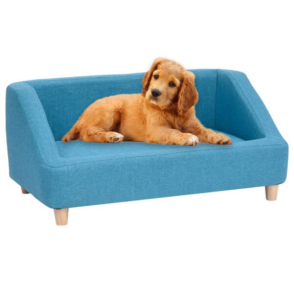 vidaXL Canap&eacute; pour chien Turquoise 85x50x39 cm Lin