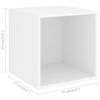vidaXL Ensemble de meuble TV 2 pcs Blanc Bois d'ing&eacute;nierie