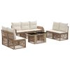 vidaXL Ensemble de canap&eacute; de jardin 8 pc Beige et blanc cr&egrave;me