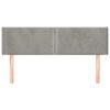 vidaXL T&ecirc;te de lit avec oreilles Gris clair 147x16x78/88 cm Velours