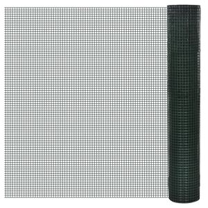 vidaXL Grillage acier galvanis&eacute; et rev&ecirc;tement en PVC 10x1 m vert