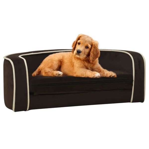 vidaXL Canap&eacute; pliable pour chien Marron 73x67x26 cm Coussin lavable