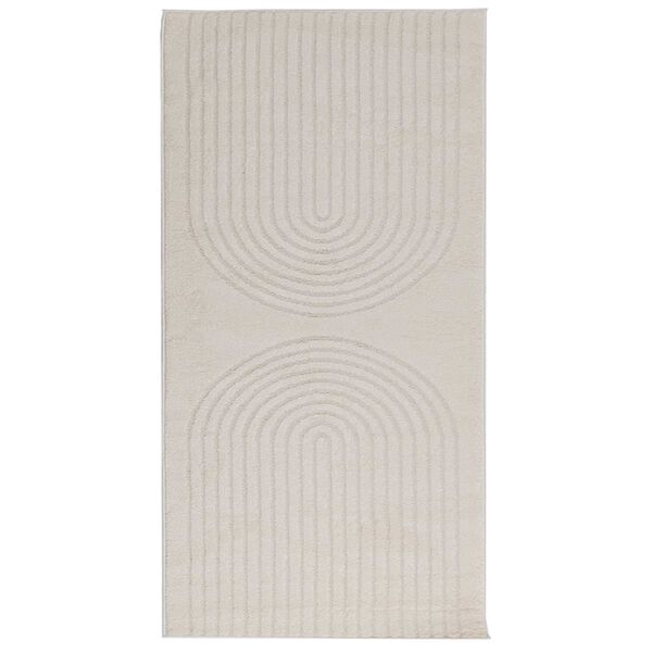 vidaXL Tapis de surface Rectangulaire Cr&egrave;me 150 x 80 cm