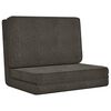 vidaXL Chaise pliable de sol Gris fonc&eacute; Tissu