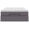VidaXL Cadre de lit ottoman avec matelas gris 120x190 cm similicuir