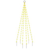 vidaXL Sapin de Noël sur mât de drapeau 108 LED Blanc chaud 180 cm