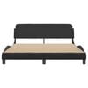 vidaXL Cadre de lit Dover noir et blanc 160x200 cm similicuir
