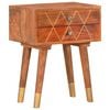vidaXL Table de chevet 43 x 30 x 58 cm Bois de manguier massif
