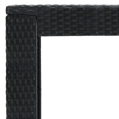 vidaXL Ensemble de bar d'extérieur 7 pcs coussins Résine tressée Noir