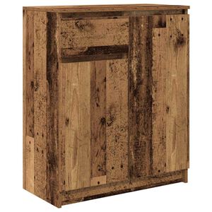 vidaXL Buffet avec tiroir vieux bois 71x35x84 cm bois d'ing&eacute;nierie