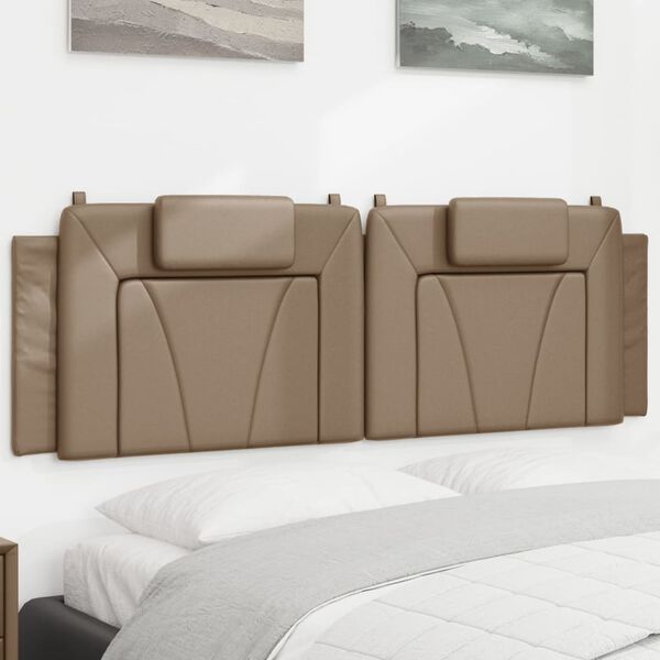 vidaXL Coussin de t&ecirc;te de lit Viana cappuccino 160 cm similicuir