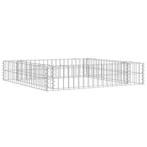 vidaXL Lit sur&eacute;lev&eacute; &agrave; gabion Acier galvanis&eacute; 100x100x20 cm