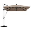 vidaXL Parasol Roma à Bras Déporté Taupe et Noir 352 x 251 x 265 cm