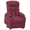 vidaXL Fauteuil de massage Rouge bordeaux Tissu