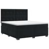 vidaXL Lit boxspring avec matelas Noir 140 x 190 cm Velours