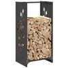 vidaXL Portant de bois chauffage noir 40x30x80 cm