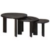 vidaXL Tables basses gigognes 3 pcs Blanc Bois de mangue massif