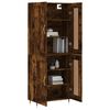 vidaXL Buffet haut Ch&ecirc;ne fum&eacute; 69,5x34x180 cm Bois d'ing&eacute;nierie