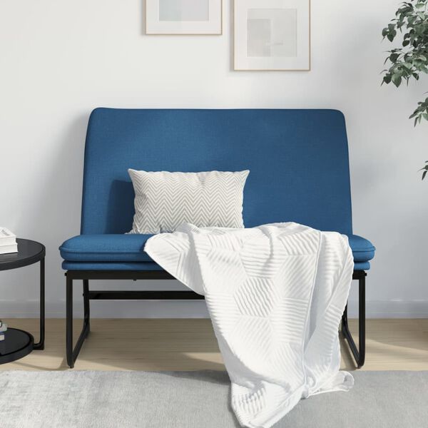 vidaXL Banc Bleu 100x75x76 cm Tissu