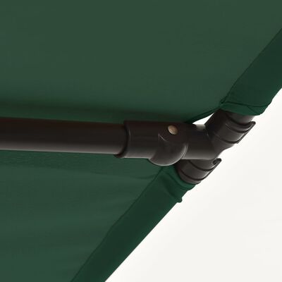 vidaXL Parasol d'extérieur avec mât en aluminium 2x1,5 m Vert