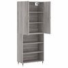 vidaXL Buffet haut Sonoma gris 69,5x34x180 cm Bois d'ing&eacute;nierie
