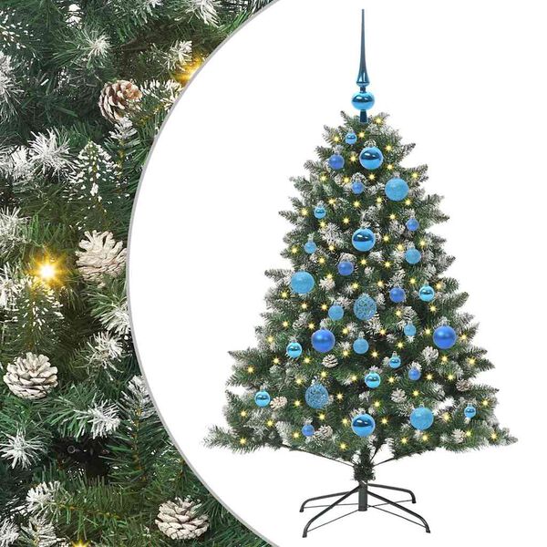 vidaXL Sapin de Noël artificiel avec 150 LED Vert 85 x 85 x 120 cm