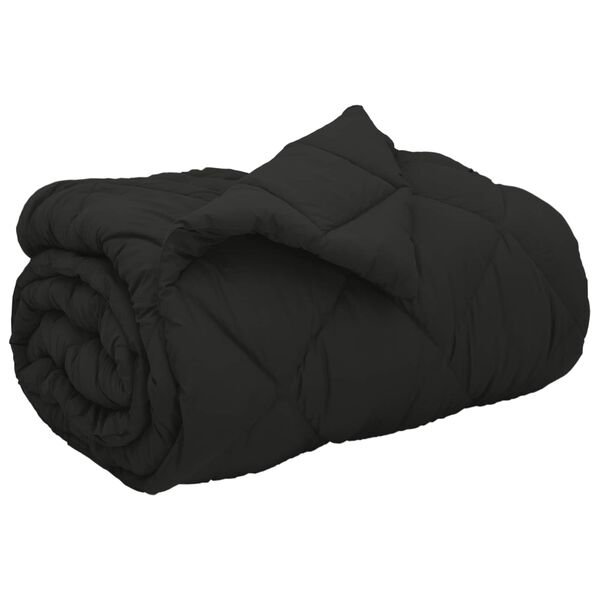vidaXL Duvet d'hiver Noir 200 x 140 cm Microfibre
